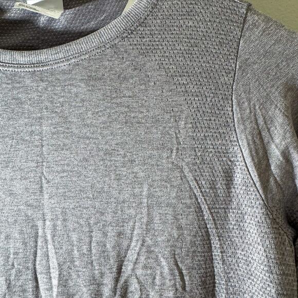 All in Motion Seamless Core Long Sleeve Top Heathered Gray Activewear Tee (Sz S) - Picture 5 of 6